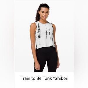 Lululemon train to be cropped tank top